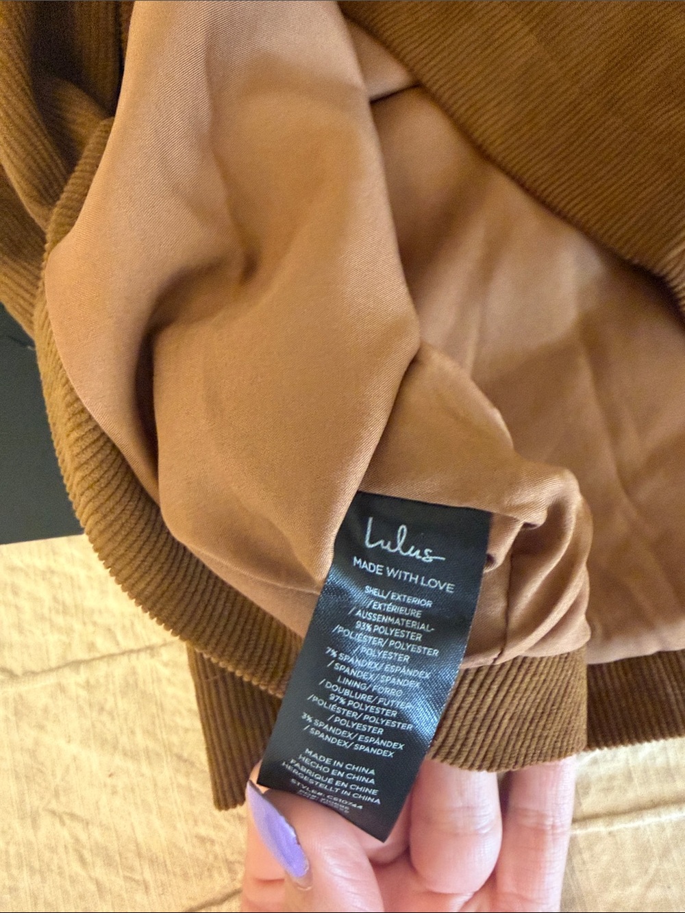 Lulu's Chocolate Brown Corduroy Mini Skirt - Picture 5 of 5